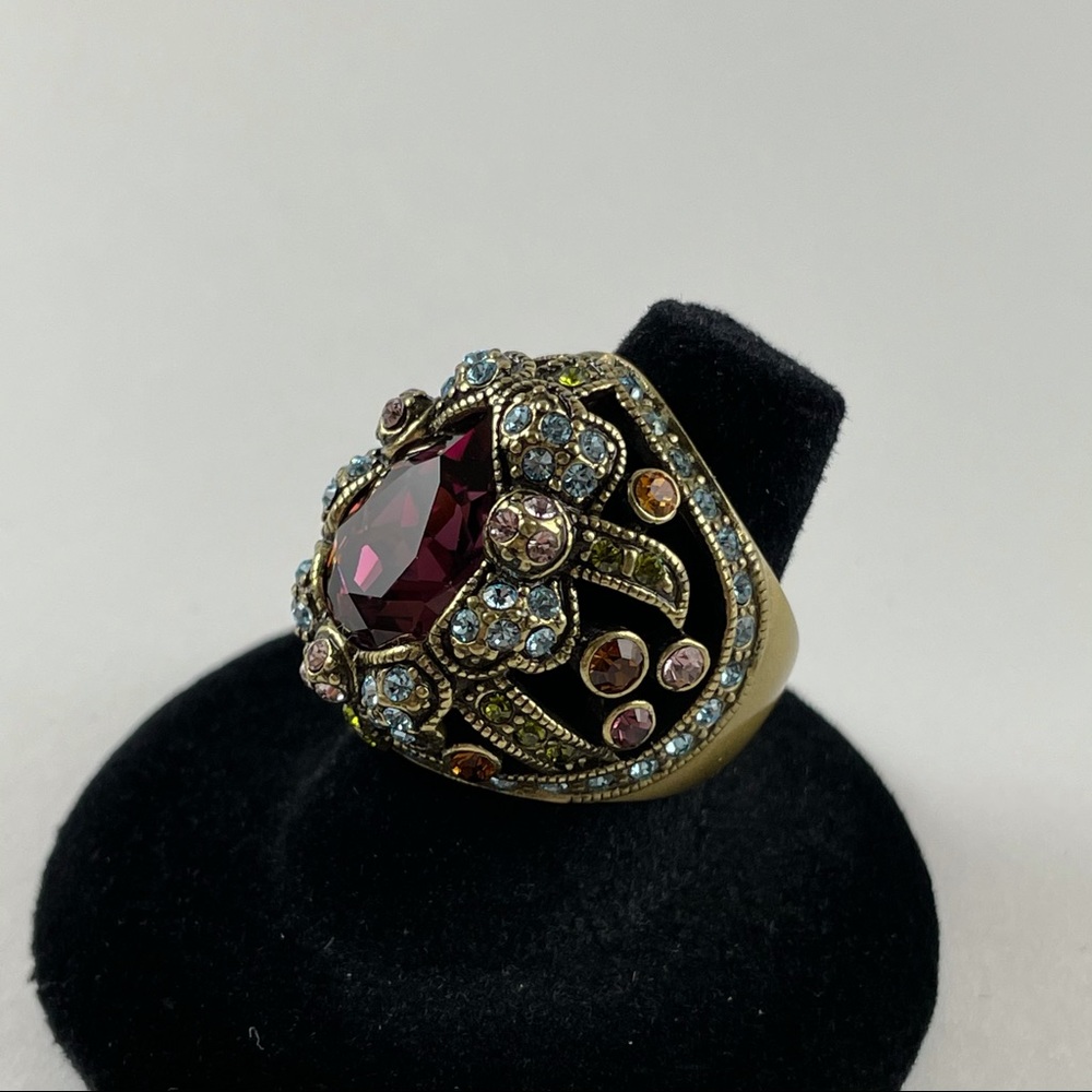 Dome Statement Brass Ring - image 2